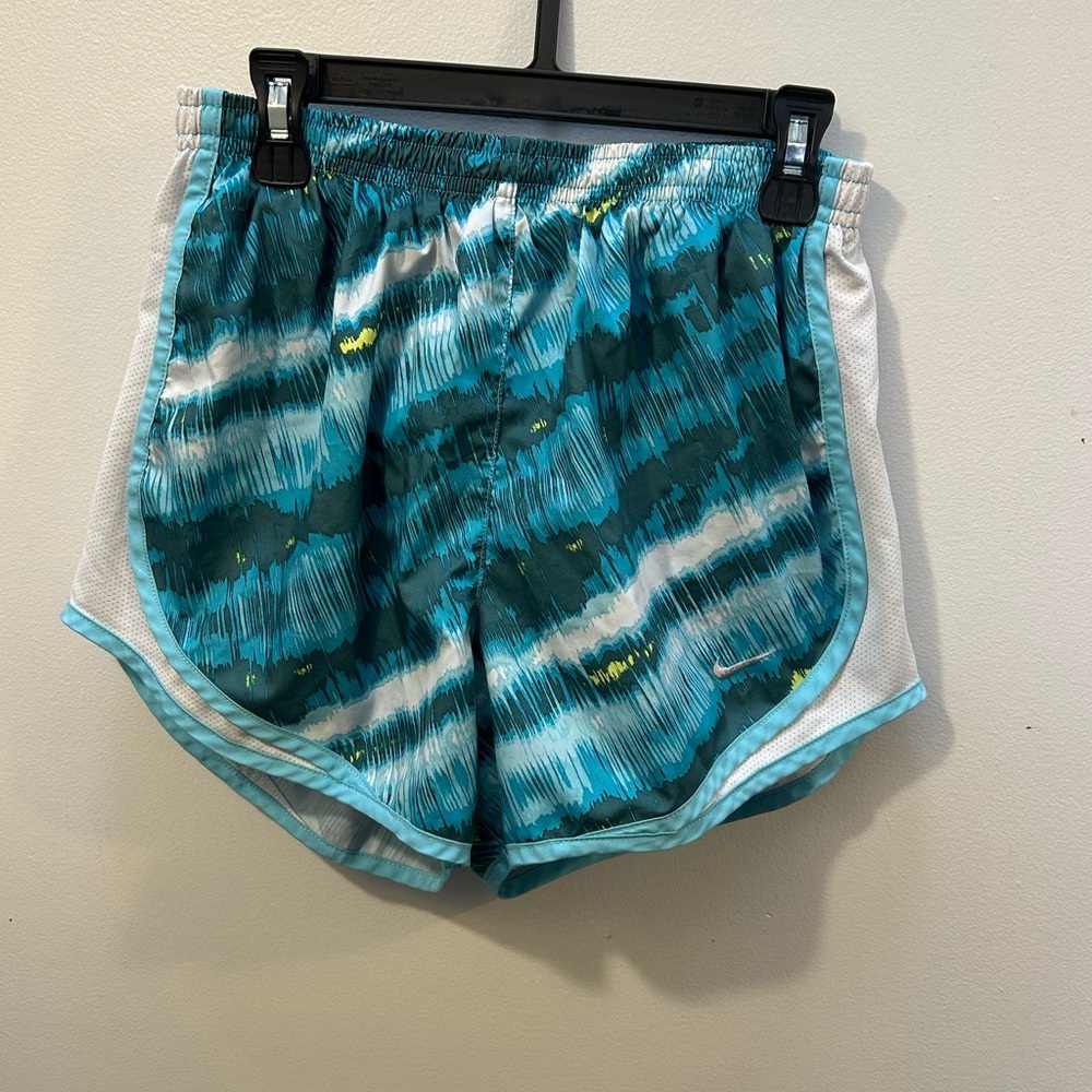 Nike Dri Fit Blue Patterned Athletic Shorts Size Small
